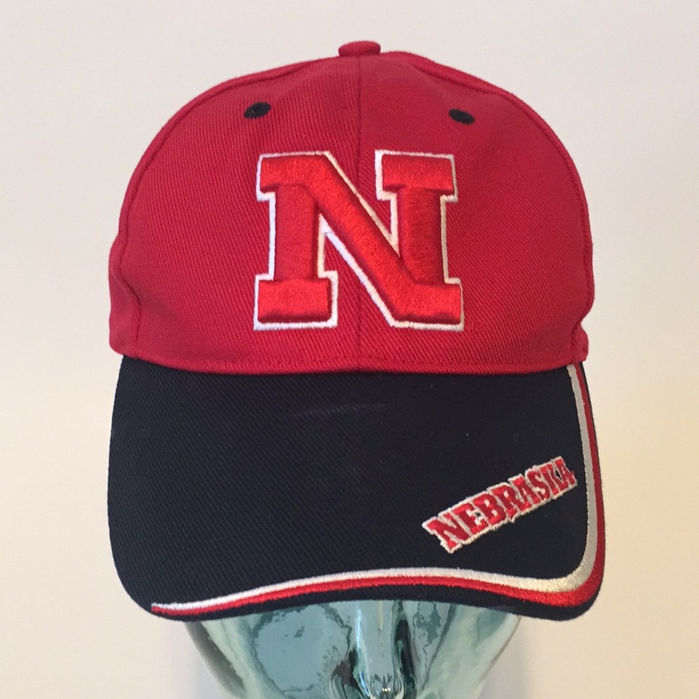 Nebraska Huskers Embroidery Cap Hat Red Navy Twins